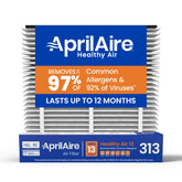 AprilAire front packaging showing model 313 and benefits
