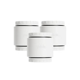Aquabliss front view of three SFC500 cartridges showing clean packaging and convenience