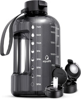 AQUAFIT front view of half gallon bottle showing time markers for easy tracking