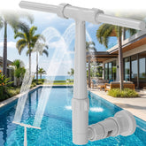 AquaJoyer front view showing fountain shape and easy-fit adapter benefit