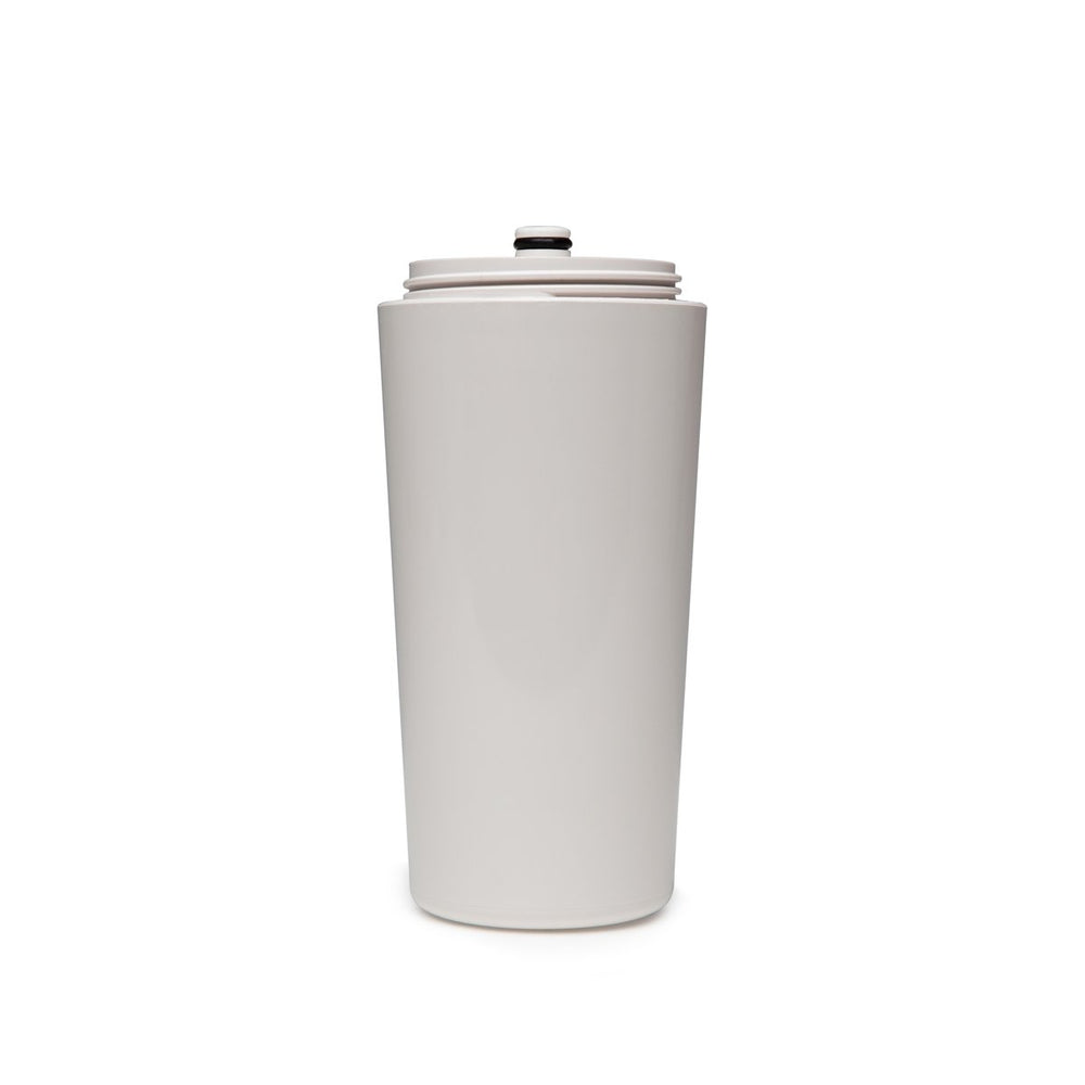 Aquasana cartridge front view showing compact replacement and consistent filtration benefit
