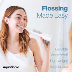 AquaSonic close-up of handle buttons and display for simple mode selection and quick use
