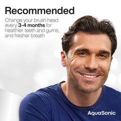 AquaSonic ProFlex attached to toothbrush handle demonstrating secure fit