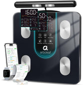 arboleaf front display showing seven key body metrics for quick insights