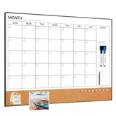 ARCOBIS calendar front view showing monthly grid and cork strip for clear planning