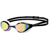 ARENA front view copper white goggles showing sleek design and reduced drag