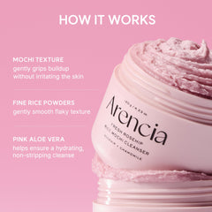 ARENCIA label and ingredient list close-up showing transparent formulation benefits