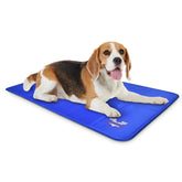 Arf Pets front view cooling mat showing full size and benefit of instant cooling