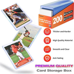 Arjiekwei sleeve with trading card inserted demonstrating clear visibility