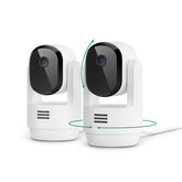 Arlo Essential front view showing camera design and clear 2K lens for better monitoring