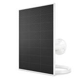 Arlo solar panel front view showing sleek white housing and durable finish benefits longevity