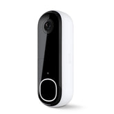 Arlo Video Doorbell front view showing sleek design and clear 2K lens for precise identification