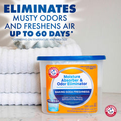 Arm & Hammer close-up of moisture-absorbing crystals highlighting fast absorption