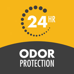 Arm & Hammer wide stick applied to underarm demonstrating quick coverage benefit