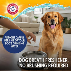 Arm & Hammer clear solution texture in glass bowl demonstrating invisibility