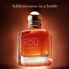 Armani Beauty side profile of bottle emphasizing strong masculine lines