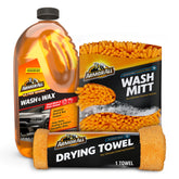 Armor All front packaging of wash and wax showing product benefit of glossy finish