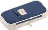 Arnuixty front view navy blue pencil case showing compact organized design and portability