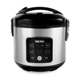 AROMA front panel showing digital display and buttons for quick setup and control