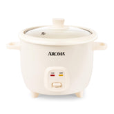AROMA front view of cooker showing compact design and benefits