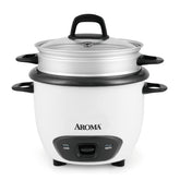 AROMA front view of cooker showing compact design and clear controls for convenience