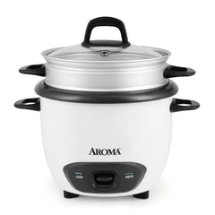 AROMA front view of cooker showing compact design and clear controls for convenience