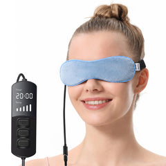 Aroma Season front view of blue heated eye mask for comfortable warmth