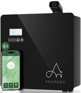 Aromadd diffuser front panel showing controls and professional finish benefit