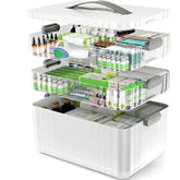 ARSTPEOE front view of closed organizer showing compact portability and protection