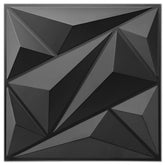 Art3dwallpanels front pack showing 33 black diamond tiles and coverage benefit
