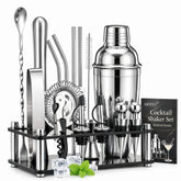 ARTFLY front view of complete 18-piece set showing neat organization and quick serving