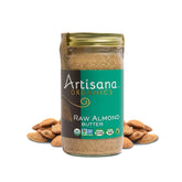 Artisana raw almond butter front packaging showing brand and clean ingredient focus