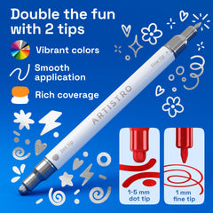 ARTISTRO 1–5 mm dot tip detail demonstrating bold dots and decorative accents