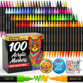 ARTISTRO pack front view showing colorful marker barrels and dual-tip design for versatile crafting