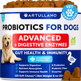 Artullano front packaging showing 120 chews and benefits