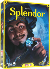 Asmodee Splendor front box showing cover art and player count benefit quick identification