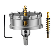 ASNOMY front view of 70mm TCT hole saw showing cutter and label for easy identification and durability
