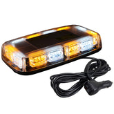 ASPL front view strobe bar showing compact profile and bright amber LEDs for safer visibility