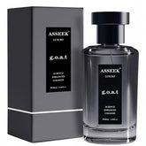 ASSEEK G.O.A.T. front bottle view showing elegant design and confident presentation