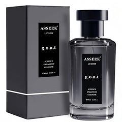 ASSEEK G.O.A.T. front bottle view showing elegant design and confident presentation