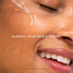 Asterwood serum applied on hand demonstrating quick absorption benefit
