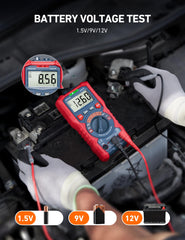 AstroAI backlit LCD and flashlight illuminated for improved visibility in dim spaces