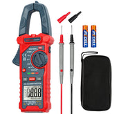 AstroAI clamp meter front view showing controls and clear layout for quick use