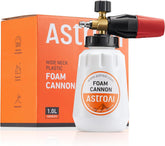 AstroAI front view of foam cannon showing bottle and fittings for easy use