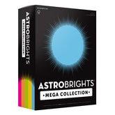 Astrobrights front packaging showing five-color assortment and sheet count for easy selection