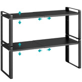 Astrorhine front view of the 2-pack shelves showing compact storage and instant space expansion