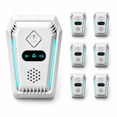 Asukin front of device packaging showing compact repeller benefits