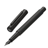 Asvine matte black pen front view showing classic design and polished look