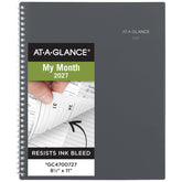 AT-A-GLANCE gray front cover showing durable design and year