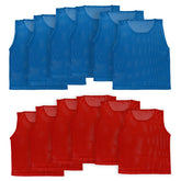 Athllete front packaging showing 12-pack pinnies for quick team setup and visibility